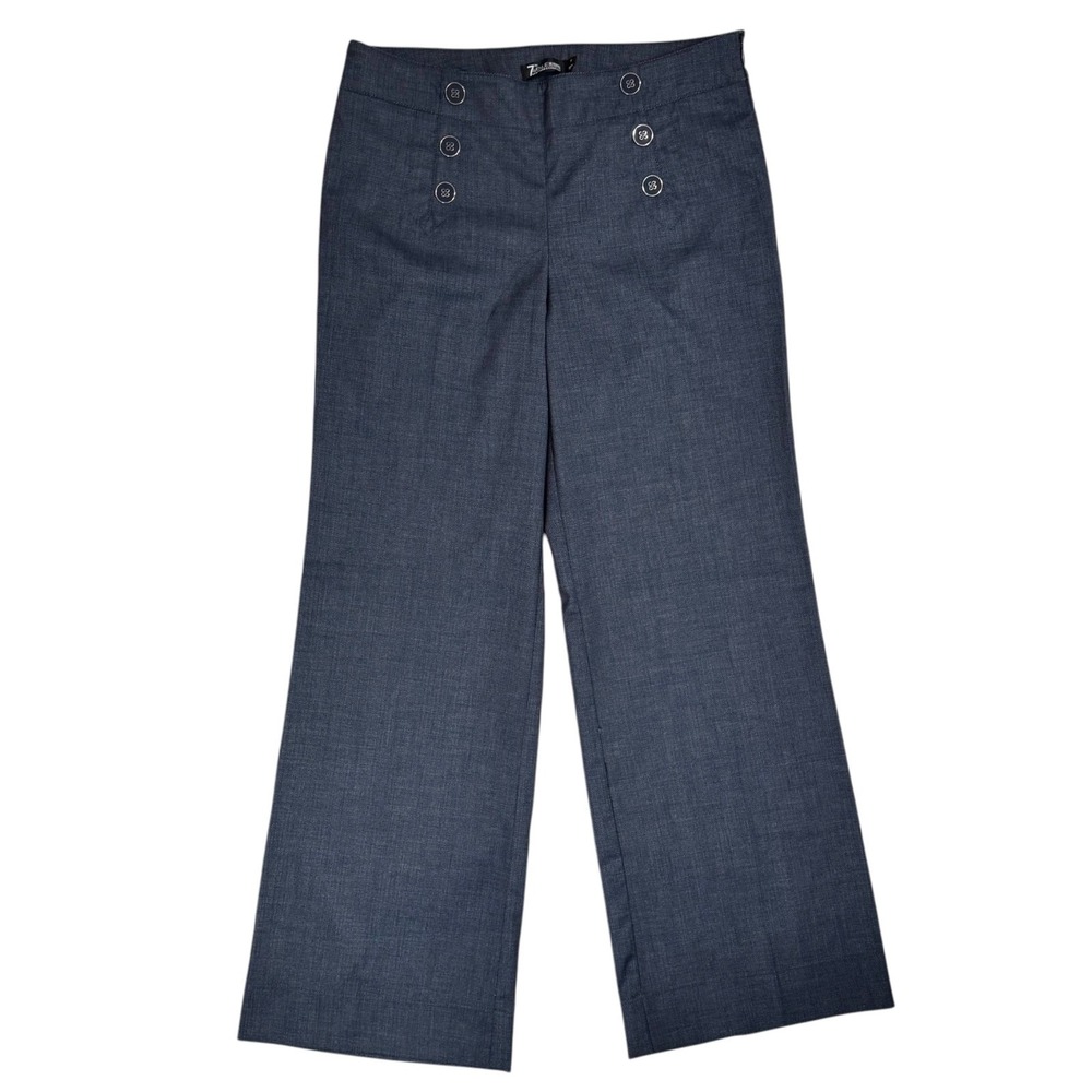 New York & Company 7th Avenue Wide Leg Sailor Pants Size 10 Lightweight Nautical